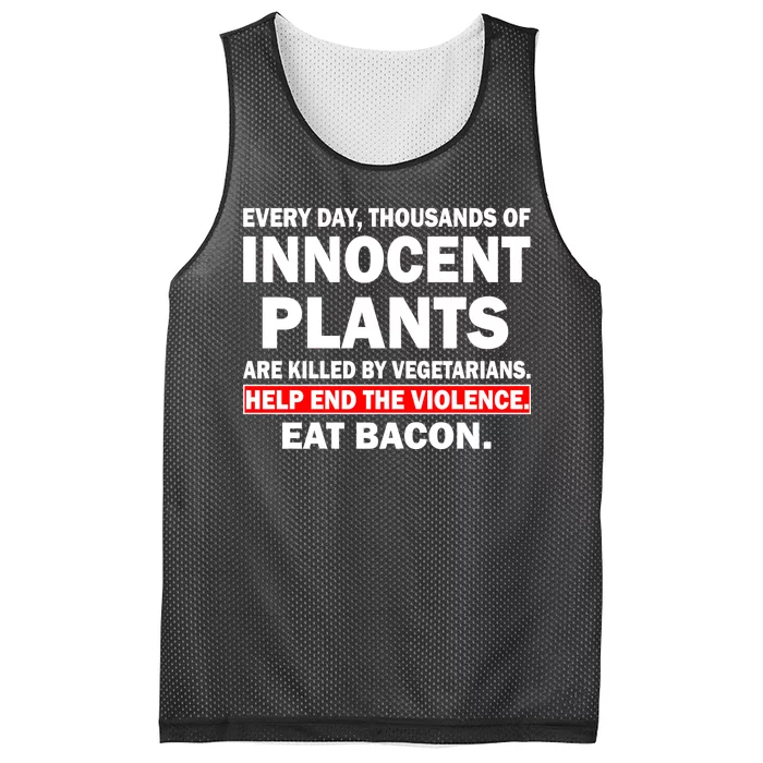 Help End The Violence Eat Bacon Mesh Reversible Basketball Jersey Tank