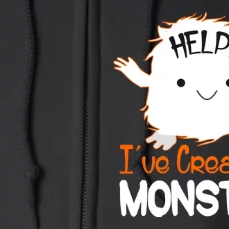 Help I've Created a Monster Funny Halloween Full Zip Hoodie