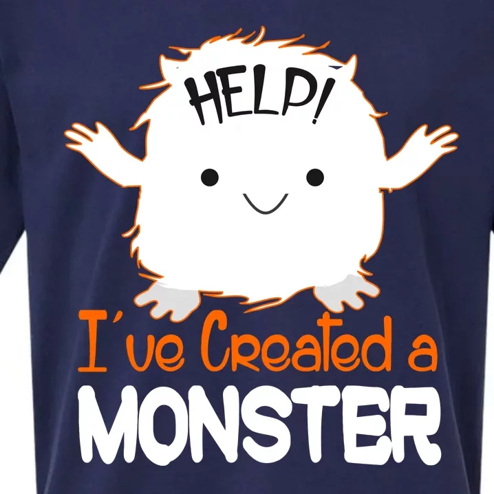 Help I've Created a Monster Funny Halloween Sueded Cloud Jersey T-Shirt