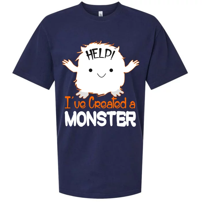 Help I've Created a Monster Funny Halloween Sueded Cloud Jersey T-Shirt