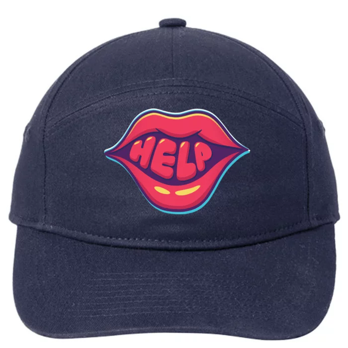 Help Lips 7-Panel Snapback Hat