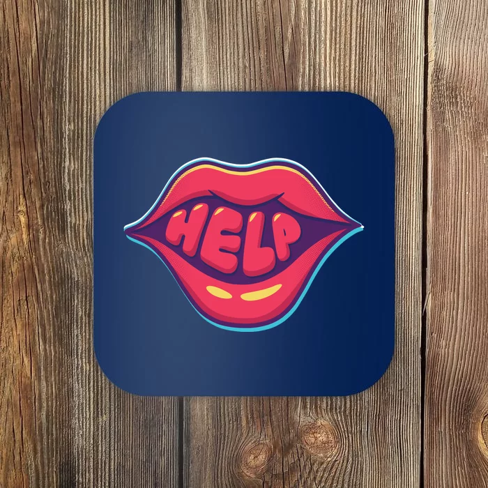 Help Lips Coaster