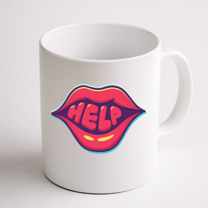 Help Lips Front & Back Coffee Mug