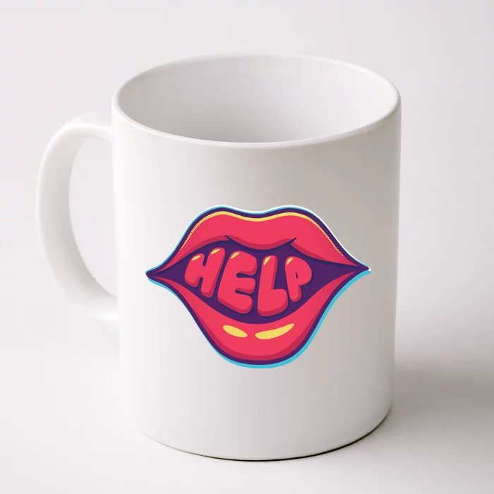 Help Lips Front & Back Coffee Mug