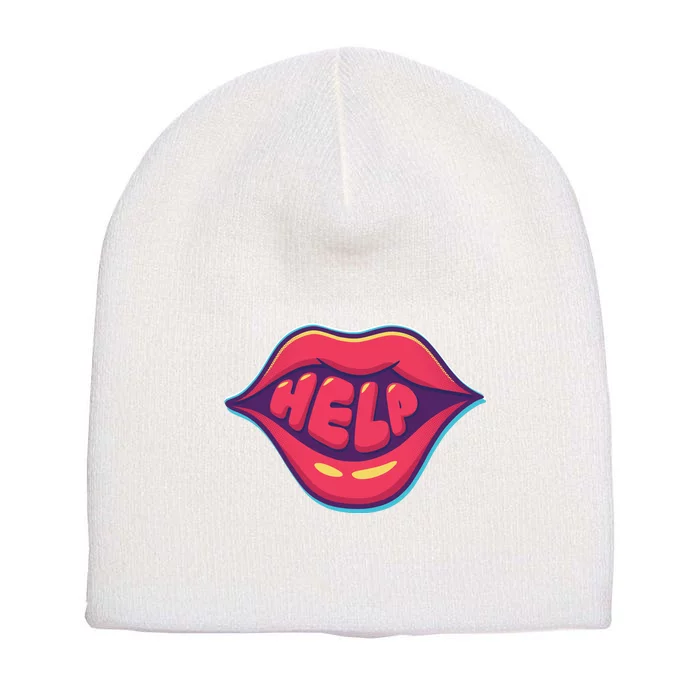 Help Lips Short Acrylic Beanie