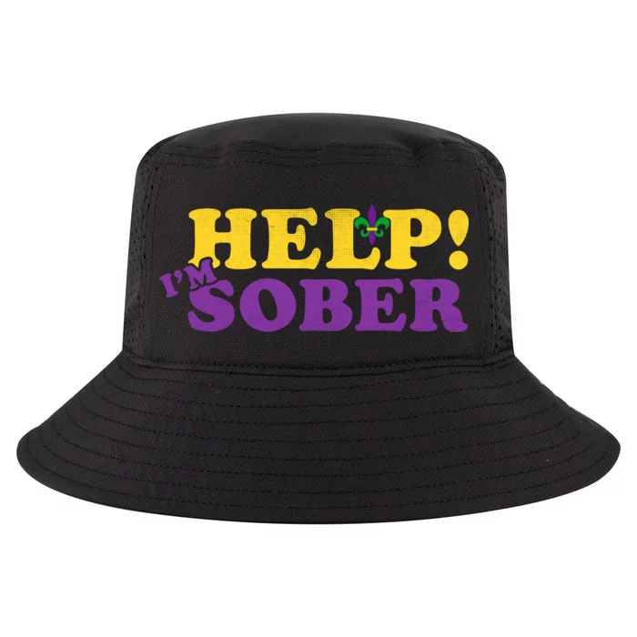 Help Me I'm Sober Mardi Gras Cool Comfort Performance Bucket Hat