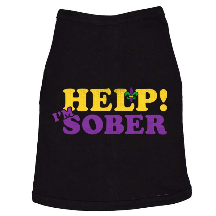 Help Me I'm Sober Mardi Gras Doggie Tank