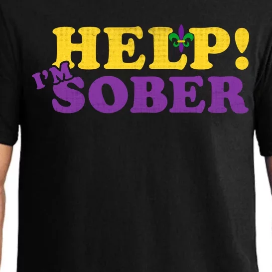 Help Me I'm Sober Mardi Gras Pajama Set