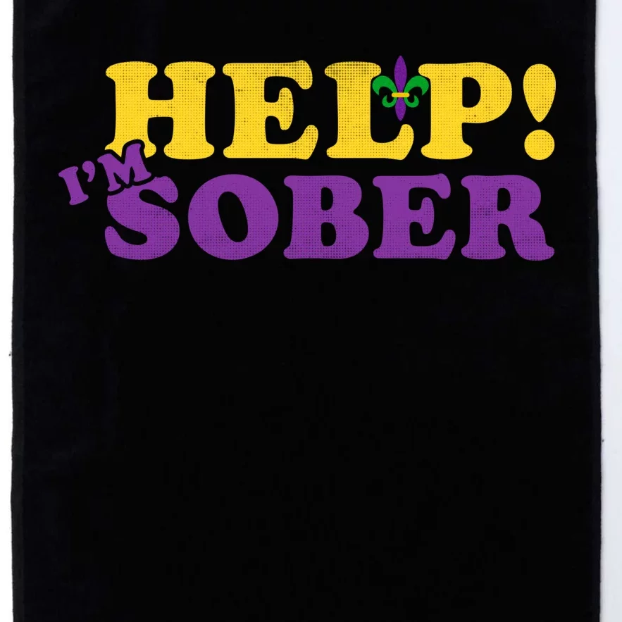 Help Me I'm Sober Mardi Gras Platinum Collection Golf Towel