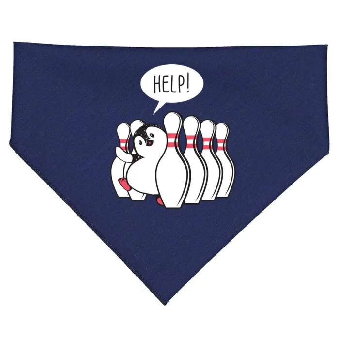 Help Penguin Bowling Pin USA-Made Doggie Bandana