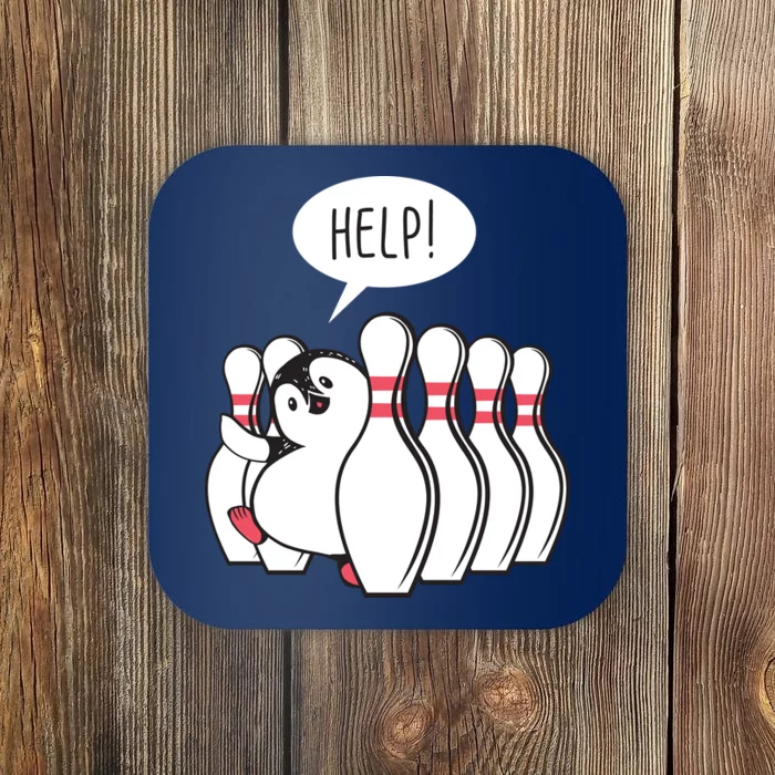 Help Penguin Bowling Pin Coaster