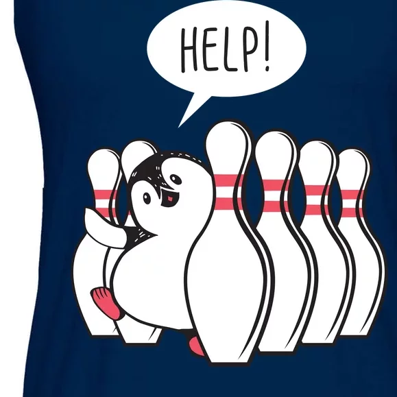 Help Penguin Bowling Pin Ladies Essential Flowy Tank