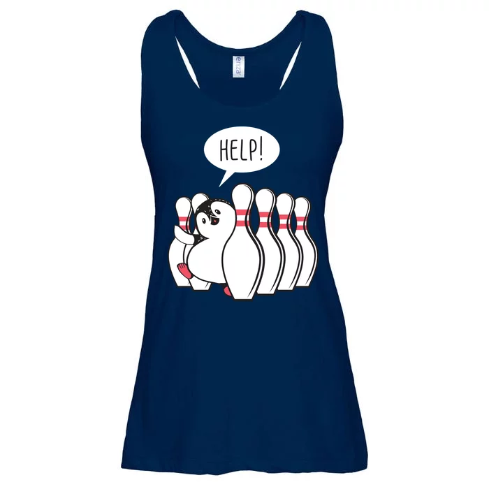 Help Penguin Bowling Pin Ladies Essential Flowy Tank