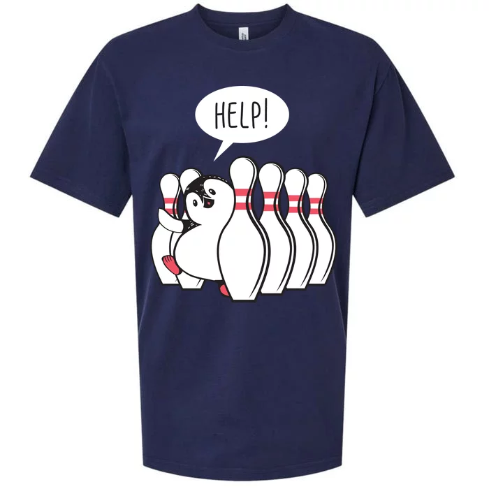 Help Penguin Bowling Pin Sueded Cloud Jersey T-Shirt