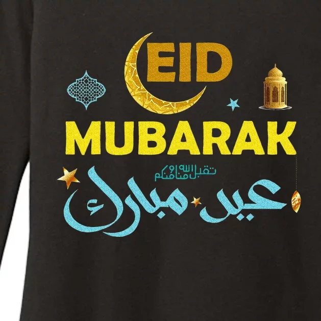 Happy Eid Mubarak For Muslim Eid al Fitr Eid al Adha Womens CVC Long Sleeve Shirt