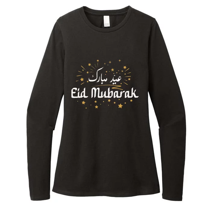 Happy Eid Mubarak for Muslim Eid al Fitr Eid al Adha Womens CVC Long Sleeve Shirt