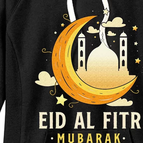 Happy Eid Mubarak for Muslim Eid al Fitr Women's Fleece Hoodie