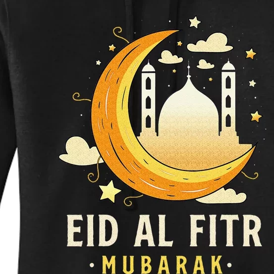 Happy Eid Mubarak for Muslim Eid al Fitr Women's Pullover Hoodie