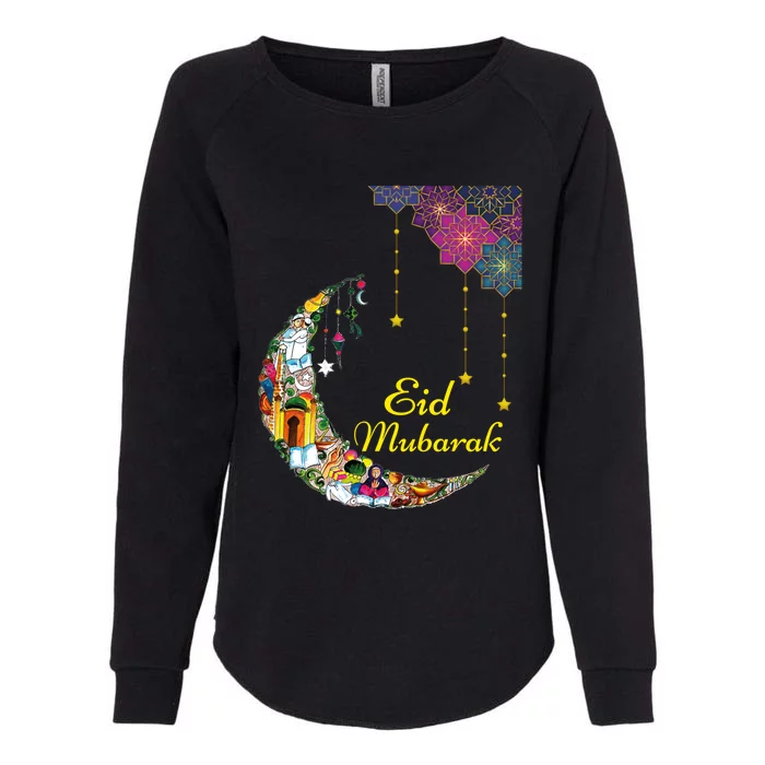 Happy Eid Mubarak Cool Islamic Eid Mubarak Gift Womens California Wash Sweatshirt