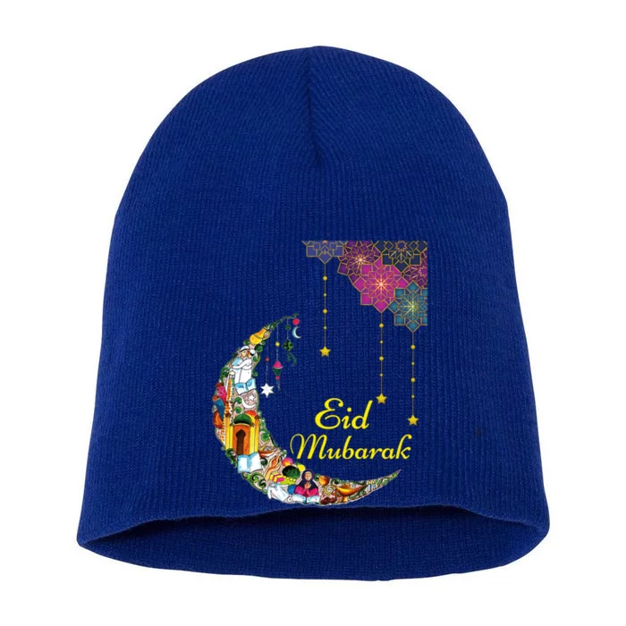 Happy Eid Mubarak Cool Islamic Eid Mubarak Gift Short Acrylic Beanie