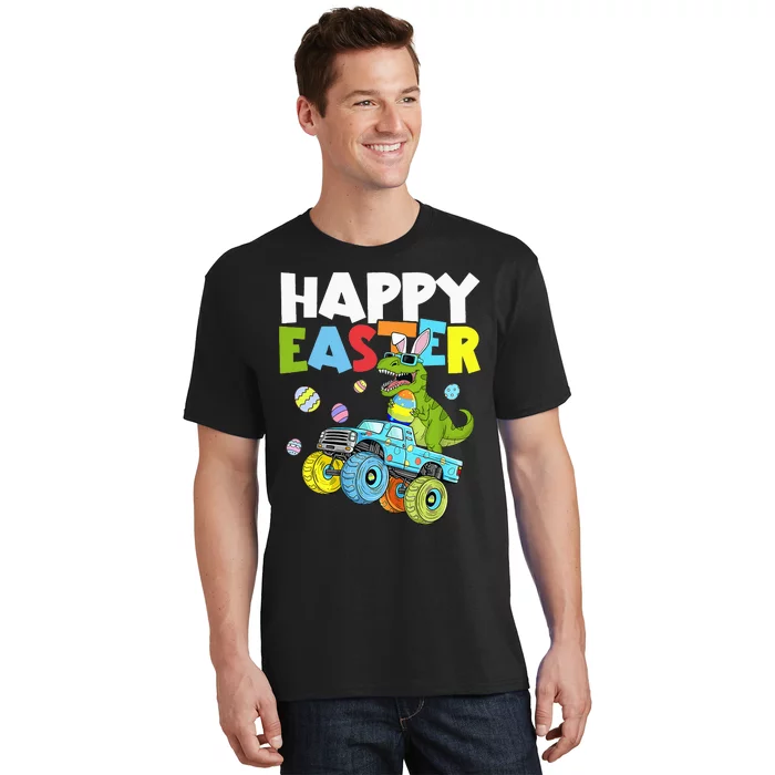 Happy Easter Monster Truck Dinosaur Bunny T-Shirt