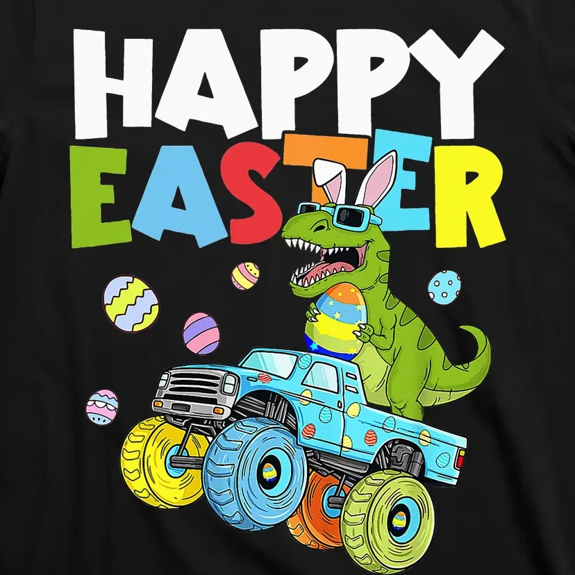 Happy Easter Monster Truck Dinosaur Bunny T-Shirt