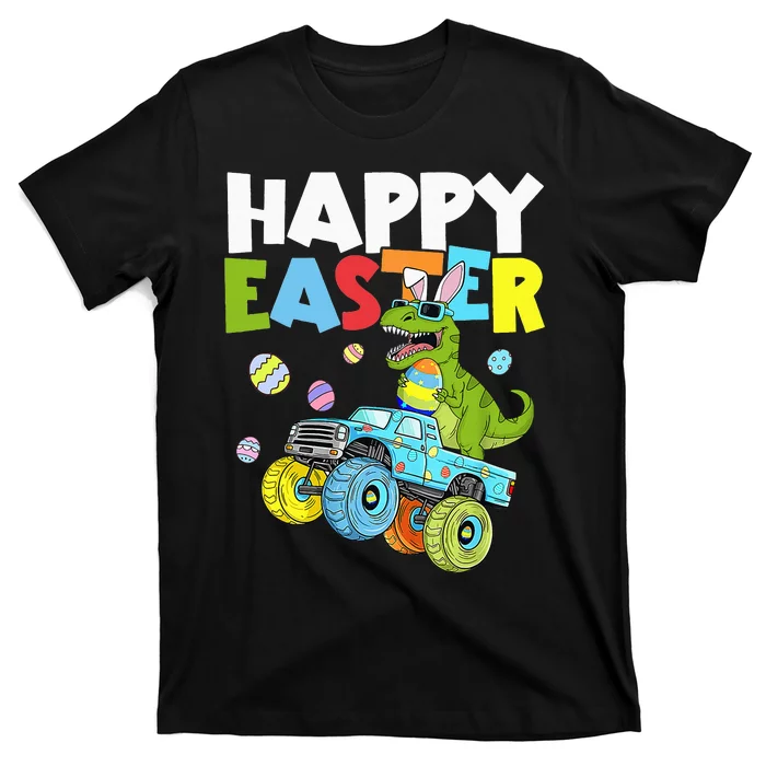 Happy Easter Monster Truck Dinosaur Bunny T-Shirt