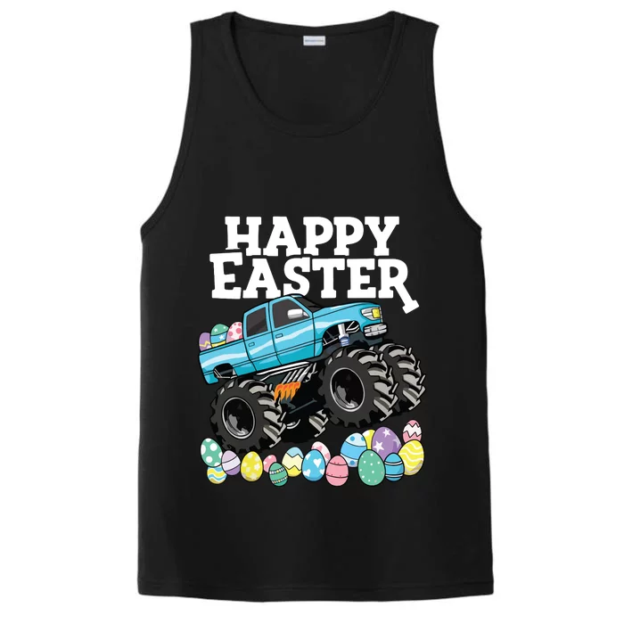 Happy Easter Monster Truck Easter Eggs Performance Tank