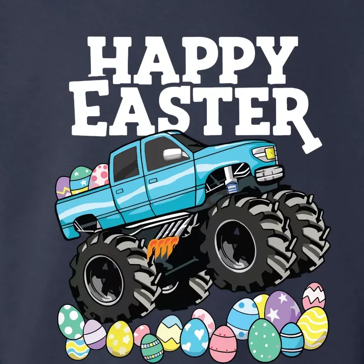 Happy Easter Monster Truck Easter Eggs Toddler Hoodie