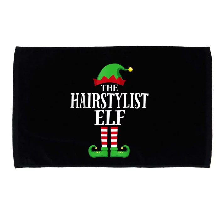 Hairstylist Elf Matching Family Group Christmas Party Pajama Microfiber Hand Towel