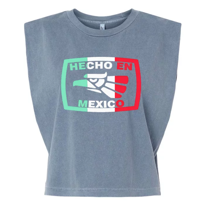 Hecho En Mexico Eagle Mexican Independence Day Garment-Dyed Women's Muscle Tee