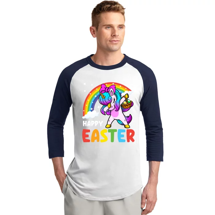 Happy Easter Magical Unicorn Squad Lenten Season Holy Week Gift Baseball Sleeve Shirt