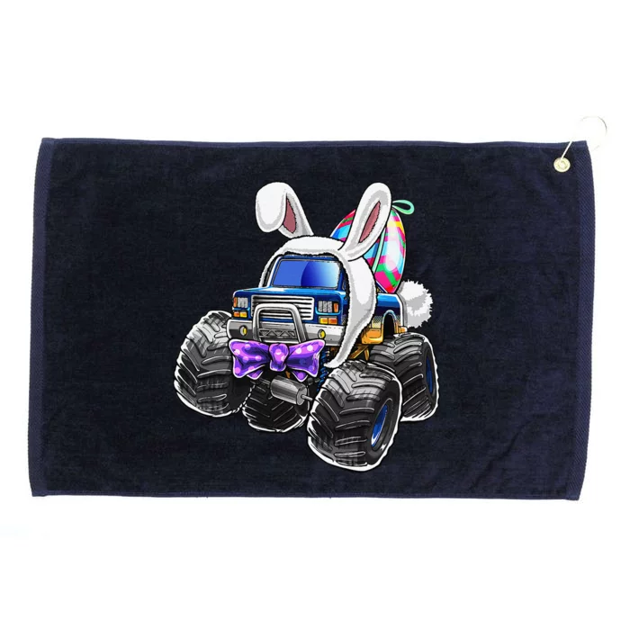 Happy Easter Monster Truck Easter Bunny Costume And Egg Grommeted Golf Towel