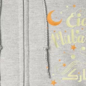 Happy Eid Mubarak For Muslim Eid Al Fitr Full Zip Hoodie