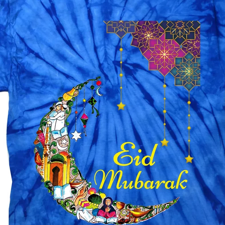 Happy Eid Mubarak Cool Islamic Eid Mubarak Meaningful Gift Tie-Dye T-Shirt