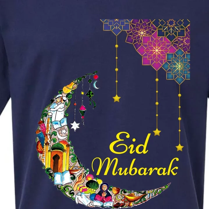 Happy Eid Mubarak Cool Islamic Eid Mubarak Meaningful Gift Sueded Cloud Jersey T-Shirt