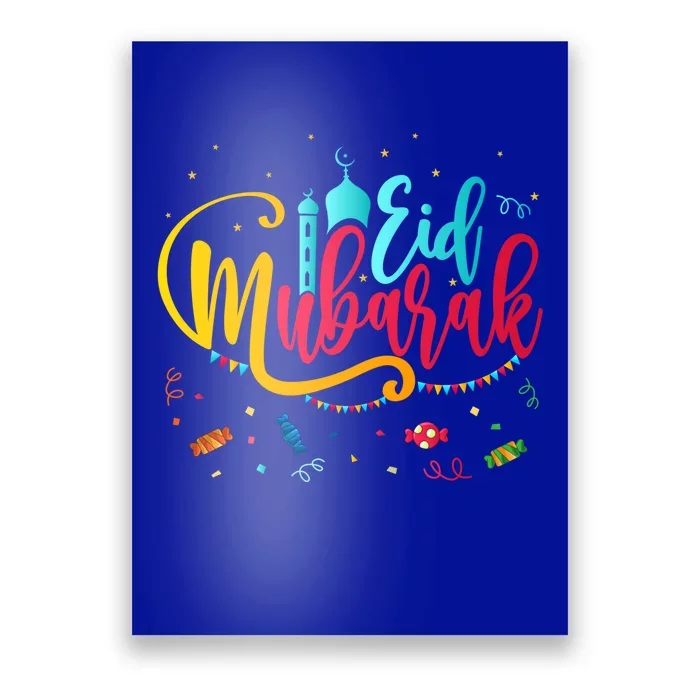 Happy Eid Mubarak Eid Al Fitr Eid Al Adha Cute Gift Poster