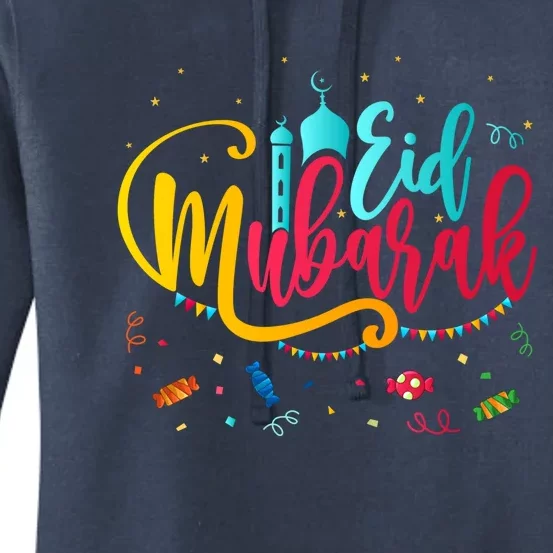 Happy Eid Mubarak Eid Al Fitr Eid Al Adha Cute Gift Women's Pullover Hoodie