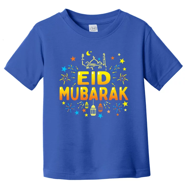 Happy Eid Mubarak For Muslim Eid Al Fitr Eid Al Adha Funny Gift Toddler T-Shirt