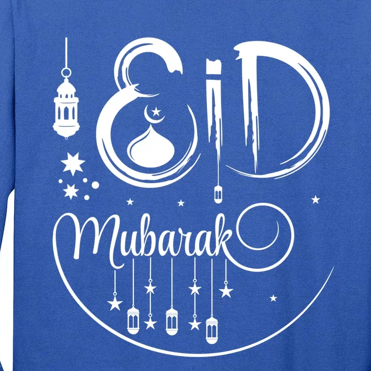 Happy Eid Mubarak Gift Eid Algiftfitr Eid Ramadan Islamic Gift Tall Long Sleeve T-Shirt