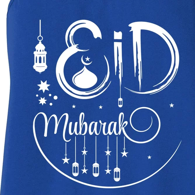 Happy Eid Mubarak Gift Eid Algiftfitr Eid Ramadan Islamic Gift Women's Racerback Tank