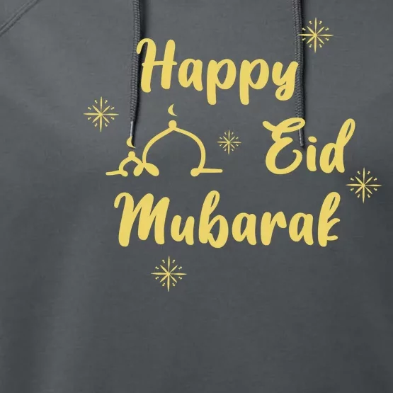 Happy Eid Mubarak Celebration Performance Fleece Hoodie