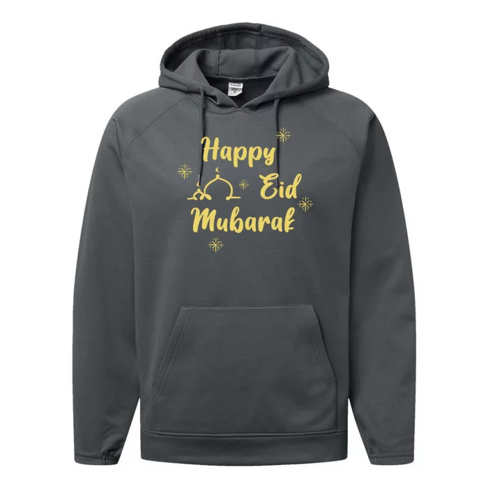 Happy Eid Mubarak Celebration Performance Fleece Hoodie