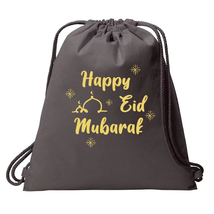 Happy Eid Mubarak Celebration Drawstring Bag