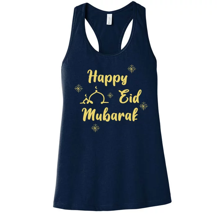 Happy Eid Mubarak Celebration Women's Racerback Tank