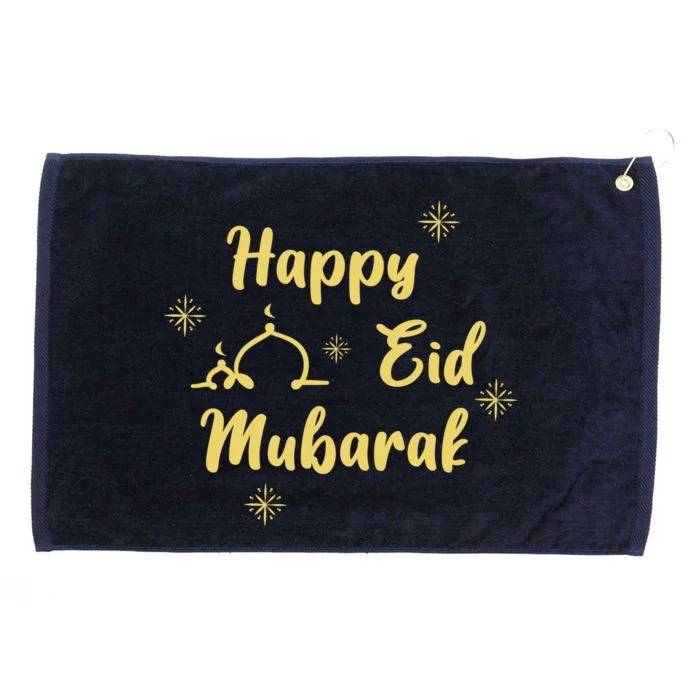 Happy Eid Mubarak Celebration Grommeted Golf Towel