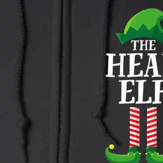 Head Elf Matching Family Group Christmas Party Full Zip Hoodie