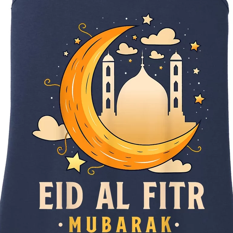 Happy Eid Mubarak For Muslim Eid Al Fitr Ladies Essential Tank