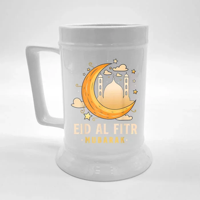 Happy Eid Mubarak For Muslim Eid Al Fitr Front & Back Beer Stein