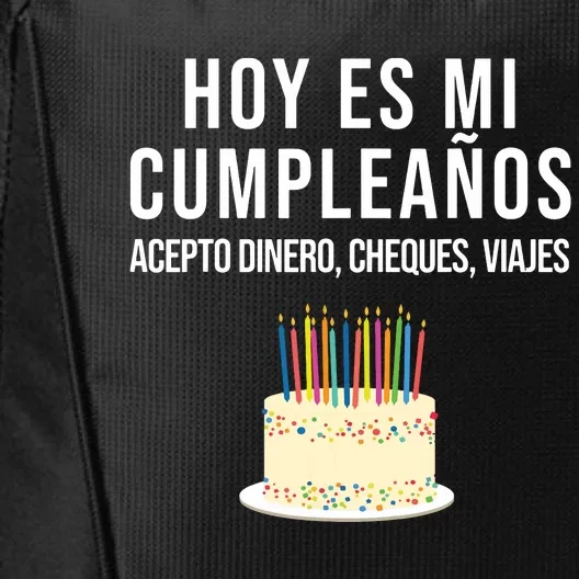 Hoy Es Mi Cumpleaos Funny Birthday Gift Spanish Playera City Backpack